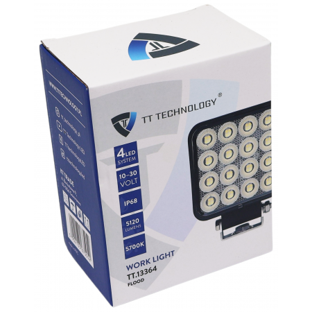 LAMPA ROBOCZA 64 LED OSRAM 64W 10-30V HALOGEN. REFLEKTOR E9 IP68 TT.13364